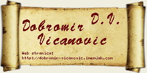 Dobromir Vicanović vizit kartica